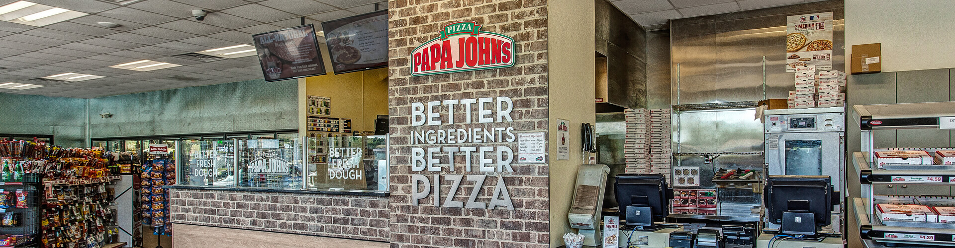 Papa Johns inside Leiszler Oil Company - Shortstop